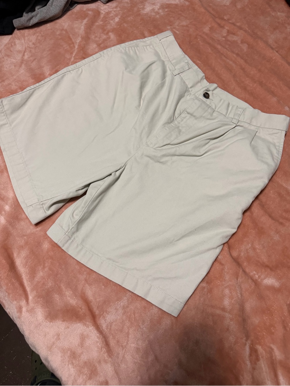 Puritan Men's Light Beige Flat Front Shorts